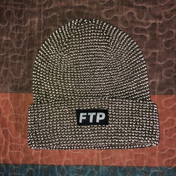 FTP Reflective Knit Beanie Olive - Picture 3 of 3